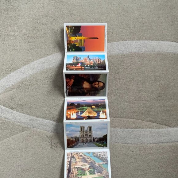 POSTCARDS - 18 CARDS SOUVENIR DE PARIS FOLD OUT - MONUMENTS DE PARIS - Picture 5 of 6